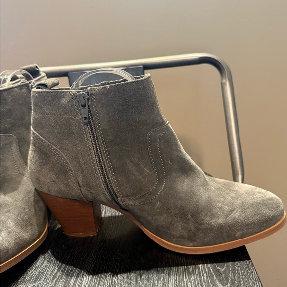 Diba Charcoal Suede Ankle Booties - Picture 6 of 11